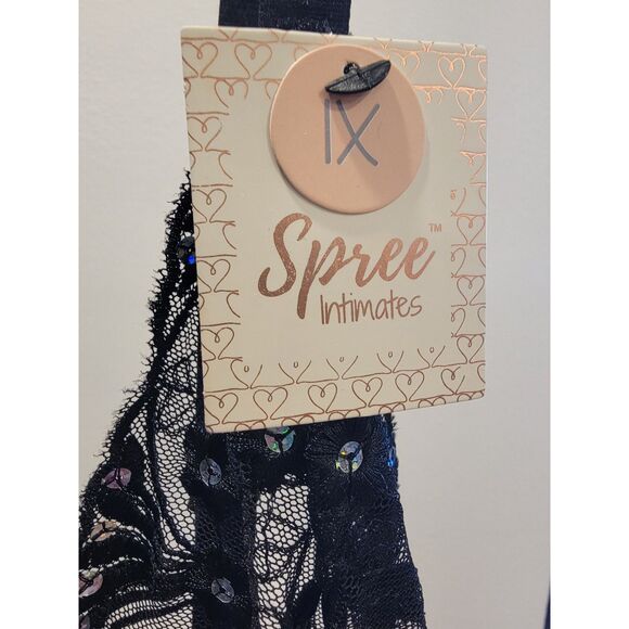 NWT Spree Intimates Black Sheer Floral Babydoll, XL - Style #2650BDX - Picture 7 of 7